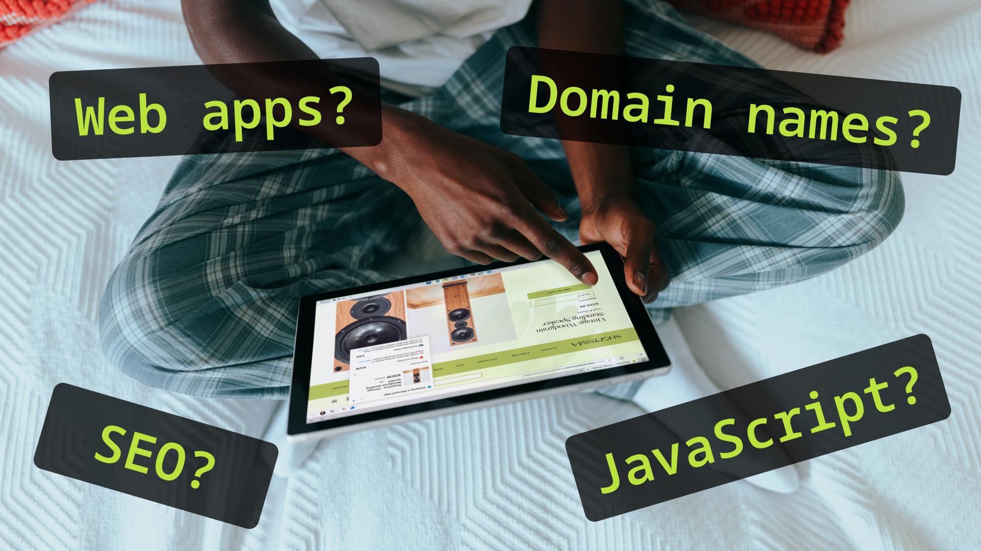 Man using a tablet on bed