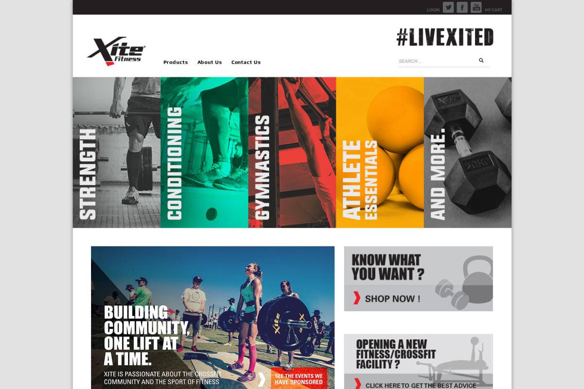 Xite Fitness website screenshot