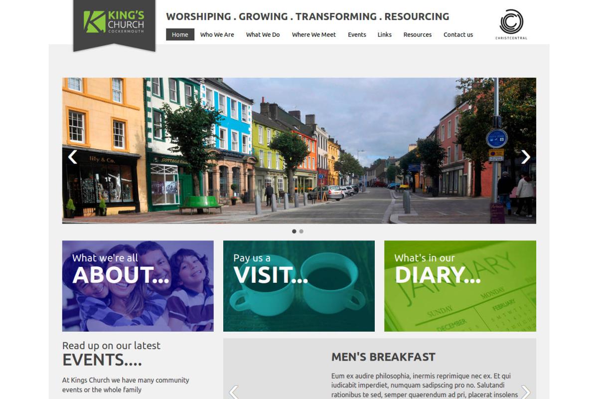 Kings Church website screenshot