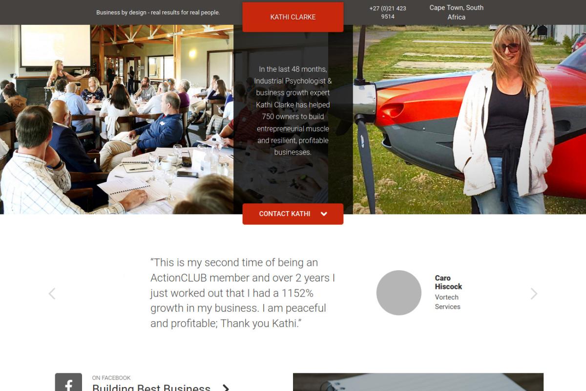 Kathi Clarke website screenshot