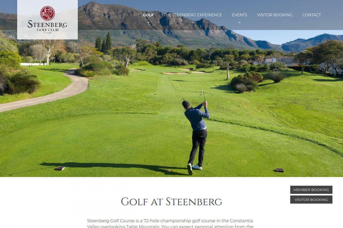 Steenberg Golf Club website screenshot