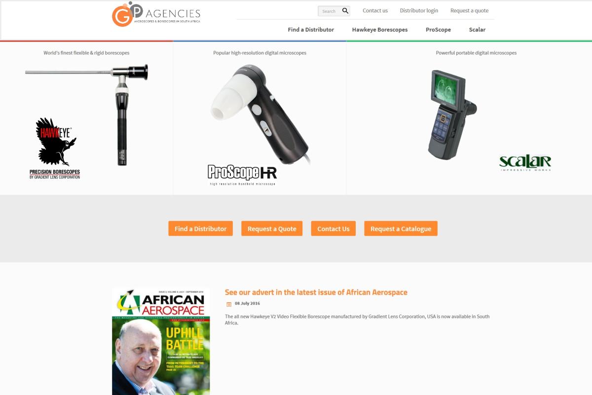 GP Agencies website screenshot