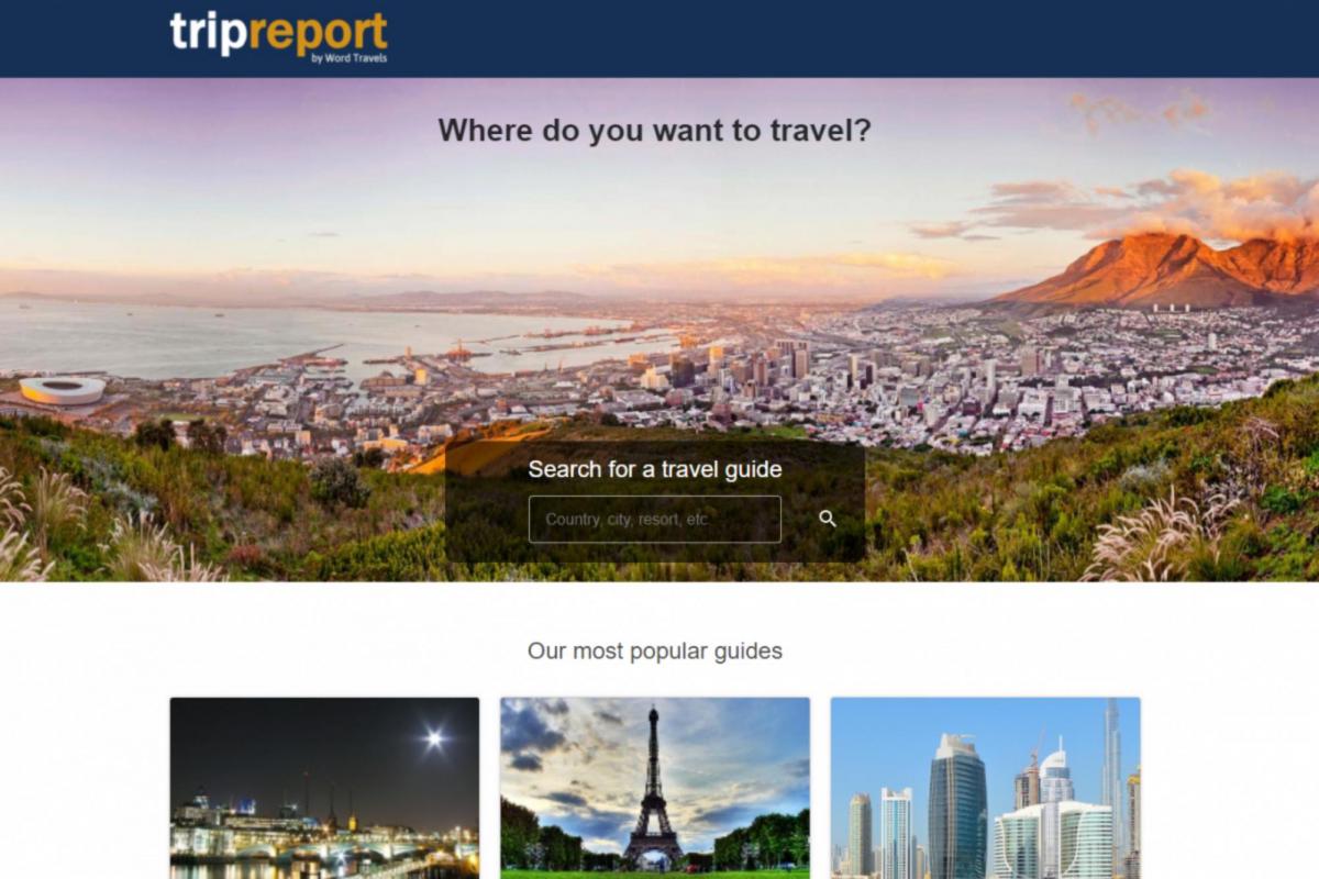 Tripreport Website Screenshot