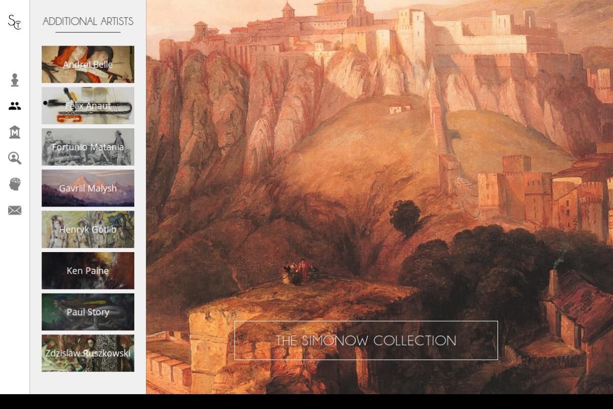 The Simonow Collection website screenshot